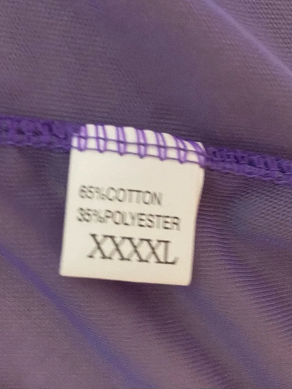 NWOT Purple 2 pc nightie and panty penoir set lace cotton and poly 4xl